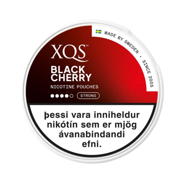 XQS BLACK CHERRY SLIM STRONG NICOTINE POUCHES