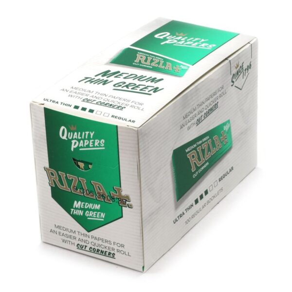 RIZLA GREEN REGULAR (UK) (x100)