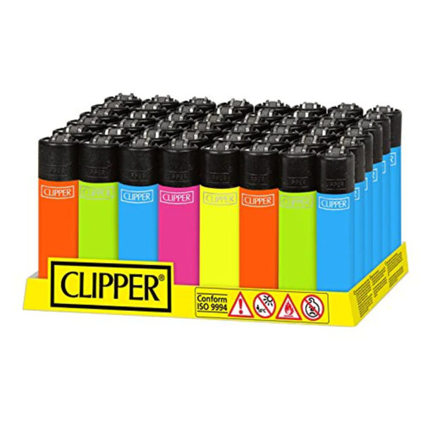 CLIPPER LIGHTERS - FLOURESCENT (x40)