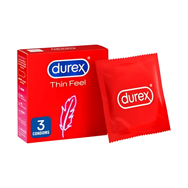 DUREX CONDOMS 3's - THIN FEEL (x6)