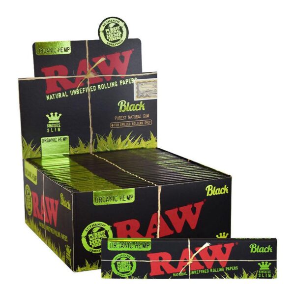 RAW BLACK HEMP ORGANIC KING SIZE SLIM 32's (x50)