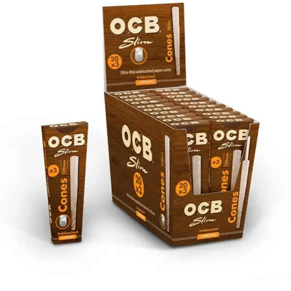 OCB VIRGIN SLIM CONES 3PK (x20)